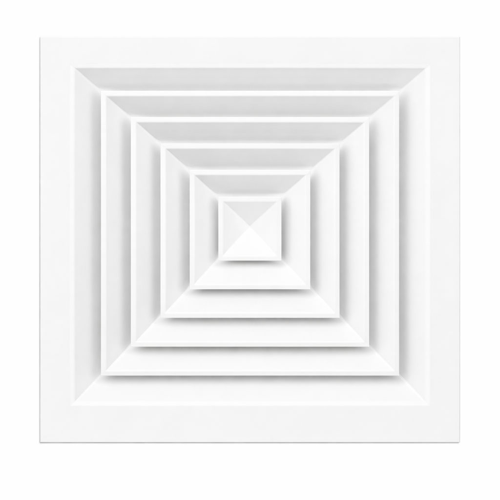 18 × 18 inch 4-way ceiling air diffuser