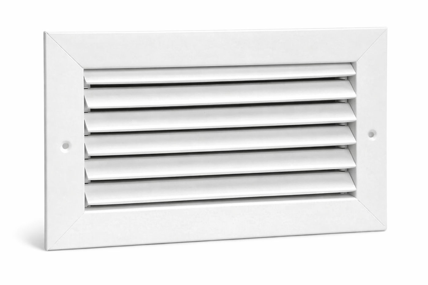 White powder-coated return air grille