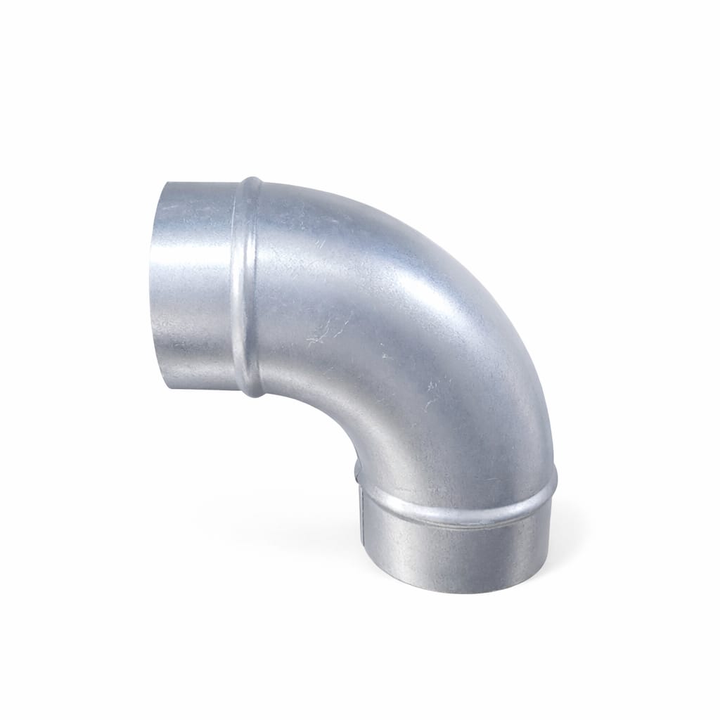 90 degree galvanized round duct elbow